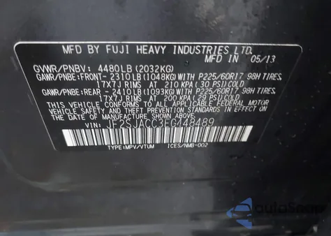 2014 Subaru Forester 2.5I Premium z USA, uszkodzony, nr VIN JF2SJACC3EG448489